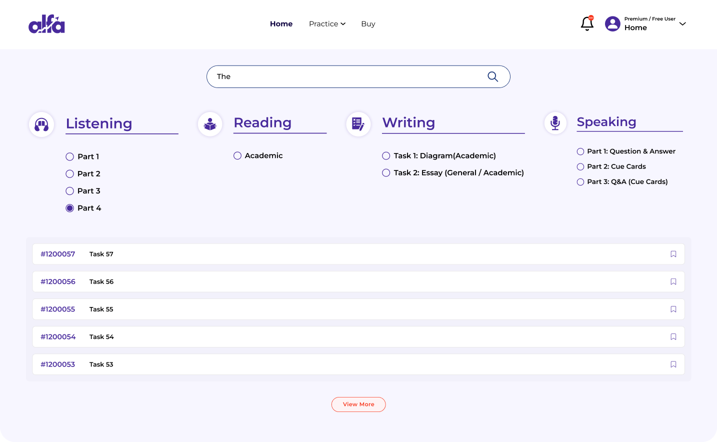 LanguageCert full mock test interface