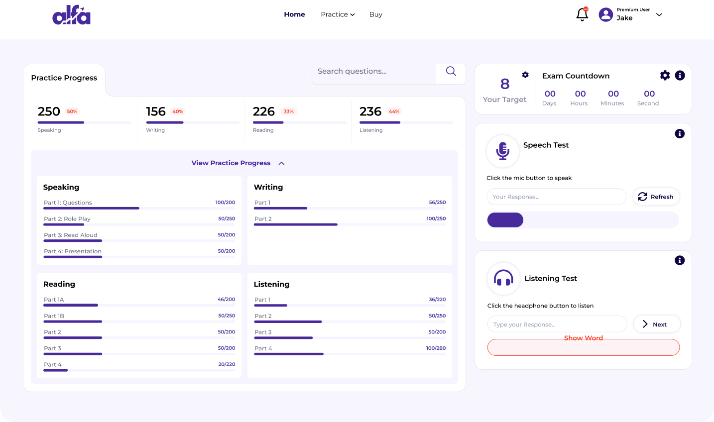 LanguageCert AI evaluation dashboard
