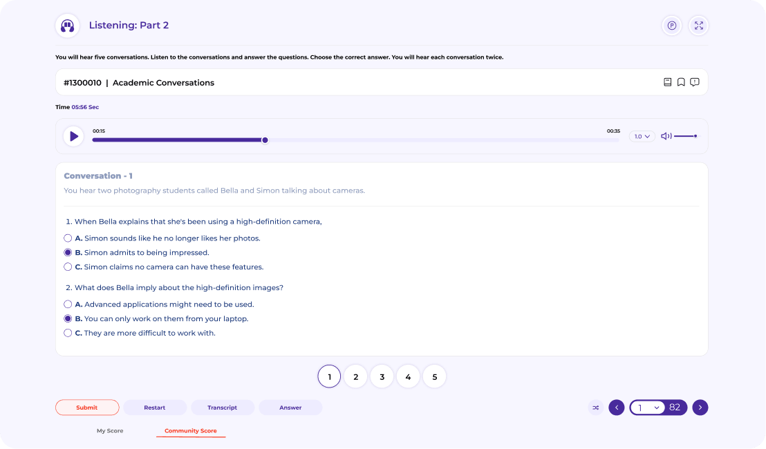 Real LanguageCert Speaking Practice Test Simulation Feature