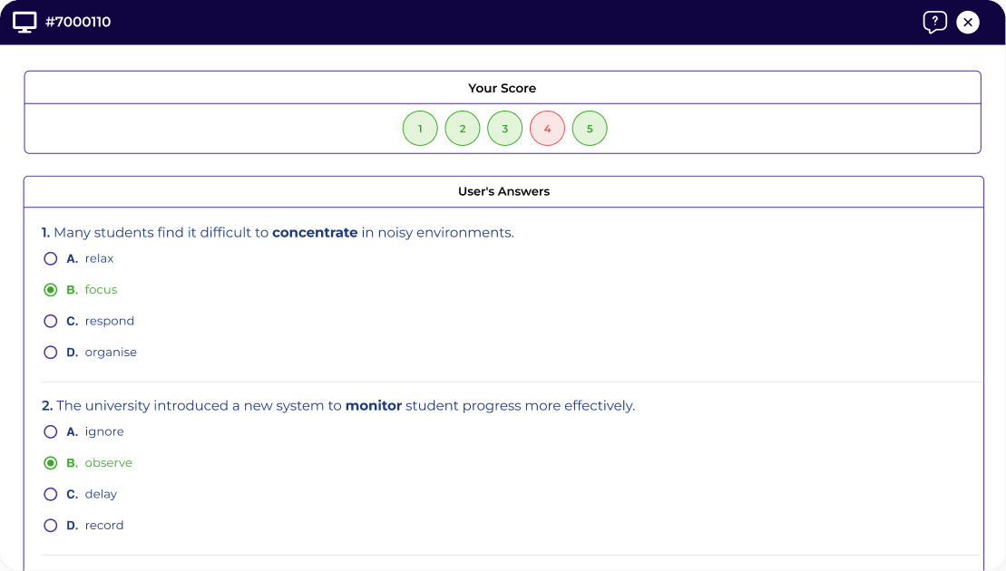 Instant Scoring for LanguageCert Speaking Practice Test