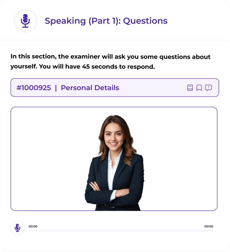 Speaking part mock test preview